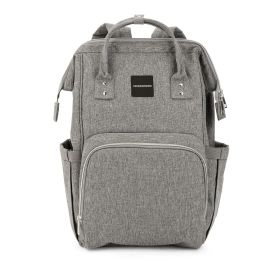 Modernism Adjustable Shoulder Straps Organizer pockets Insulated Bottle Storage Wet Wipes Pocket Backpack Diaper Bag, Gray