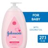 Johnson's Moisturizing Pink Baby Body Lotion with Coconut Oil, 27.1 oz