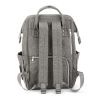 Modernism Adjustable Shoulder Straps Organizer pockets Insulated Bottle Storage Wet Wipes Pocket Backpack Diaper Bag, Gray