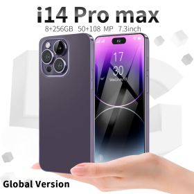 Hot Sale Brand New Smart Mobile Phone i14Pro Max Dual Nano SIM Android Version Ready In Stock (Color: Purple)