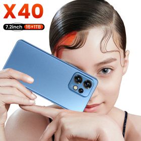 Hot Sale Brand New Android Mobile Phone X40 Dual Nano SIM Android Smart Phone. Ready In Stock. (Color: Blue)